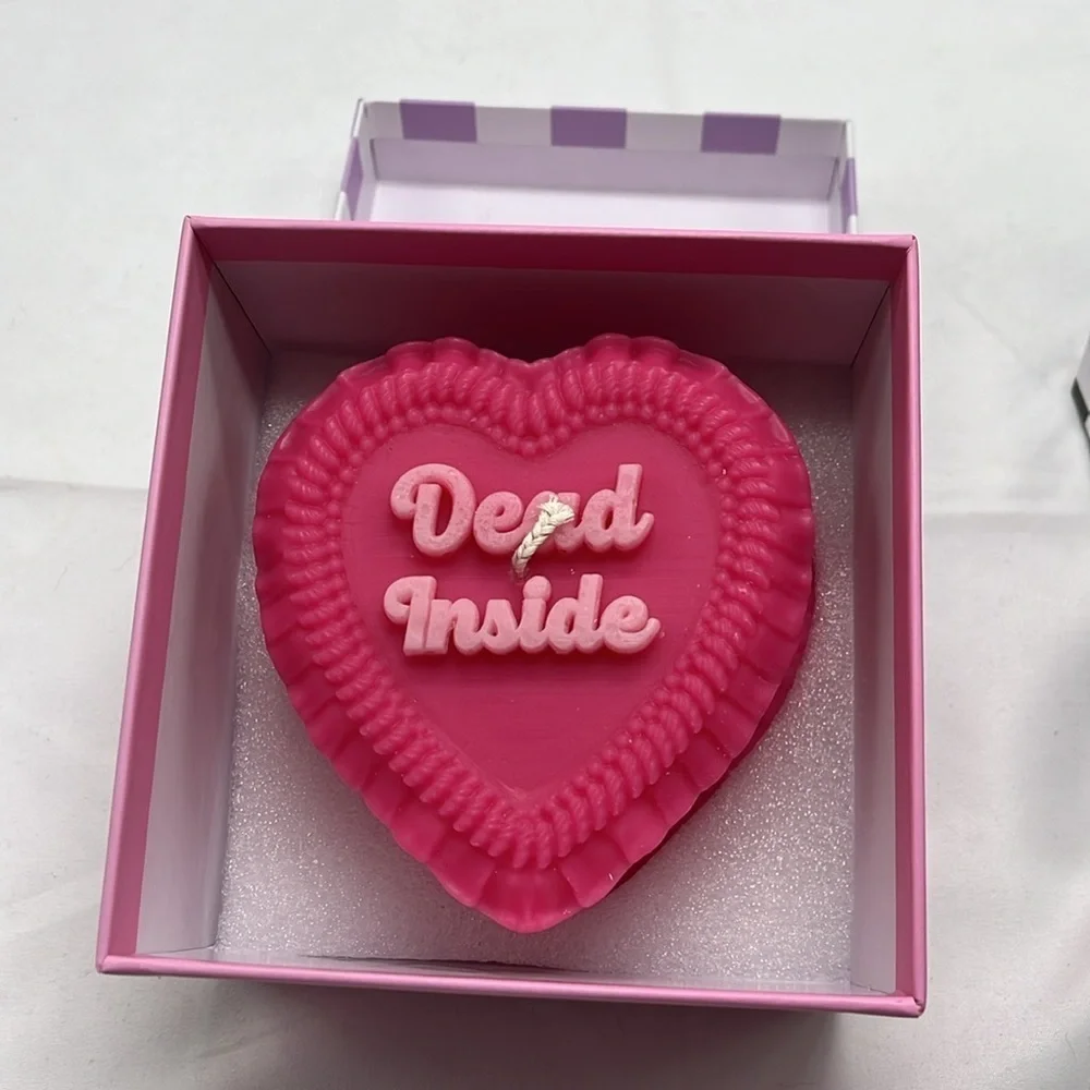 Soy Wax Blend Candle Dead Inside Heart Candle